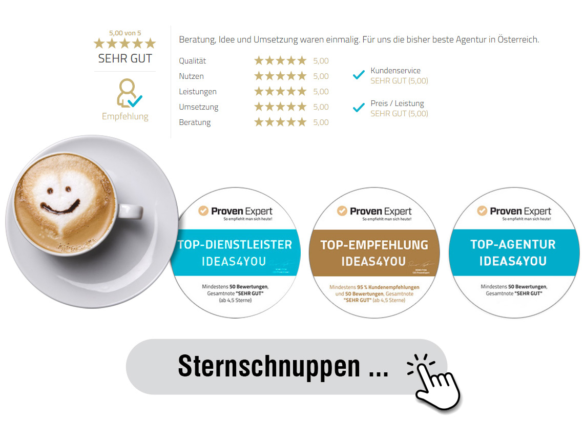 Werbeagentur Wien ideas4you Sternschnuppen